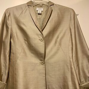 Tan silk lined jacket